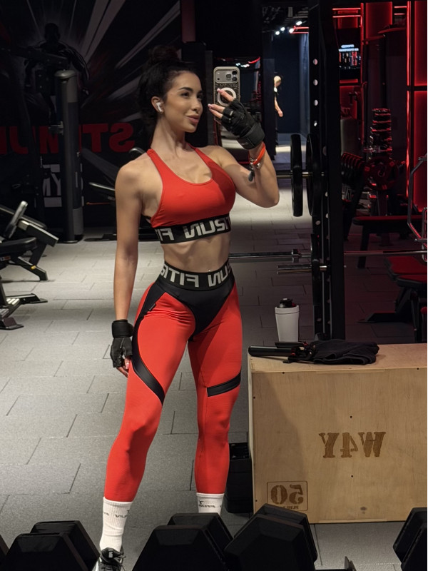 Leggings FITRUN Leggings Super Nuts Push-Up "Orange Relief"