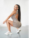 Комбинезон FITRUN BodySuit Short Versa SLEEVELESS "Sand VE"
