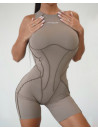 Комбінезон FITRUN BodySuit Short Versa SLEEVELESS "Sand VE"