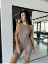 Комбинезон FITRUN BodySuit Short Versa SLEEVELESS "Sand VE"