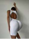 Jumpsuit FITRUN BodySuit Short Versa SLEEVELESS "White VE"