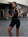 Jumpsuit FITRUN Jumpsuit Super Nuts Short "Black Blaze"