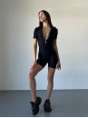 Комбинезон FITRUN Jumpsuit Base Short "Total Black"