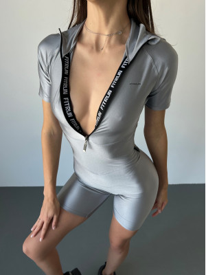 Комбинезон FITRUN Jumpsuit Base Short "Total Shine Silver"