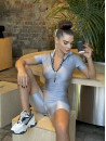 Комбінезон FITRUN Jumpsuit Base Short "Total Shine Silver"