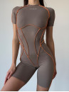 Комбінезон FITRUN BodySuit Short Versa "Sand VE Orange Line"