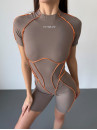 Комбінезон FITRUN BodySuit Short Versa "Sand VE Orange Line"