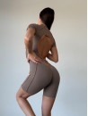 Комбинезон FITRUN BodySuit Short Versa "Sand VE Orange Line"