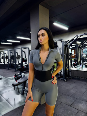 Комбинезон FITRUN Jumpsuit Base Short "Silver"