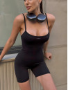 Комбинезон FITRUN Jumpsuit SKIN Base Short "Black VE"