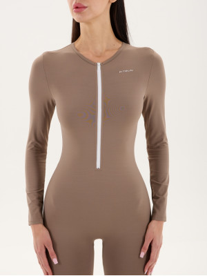 Jumpsuit FITRUN Jumpsuit YOGA AURA Long "Sand VE"