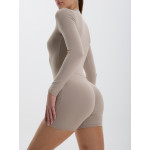 Jumpsuit FITRUN Jumpsuit SKIN ZIP Short "Latte NE"