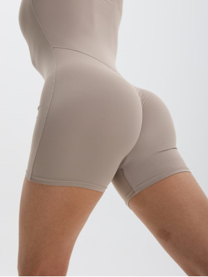 Комбінезон FITRUN Jumpsuit SKIN ZIP Short "Latte NE"