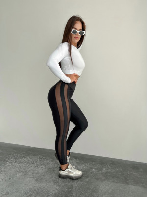 Легінси FITRUN Leggings Corsage Stripcut "Black"