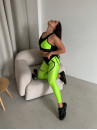 Leggings FITRUN Leggings Super Nuts "Neon Green"