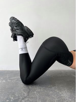 Leggings FITRUN Leggings Super Nuts "Total Black"