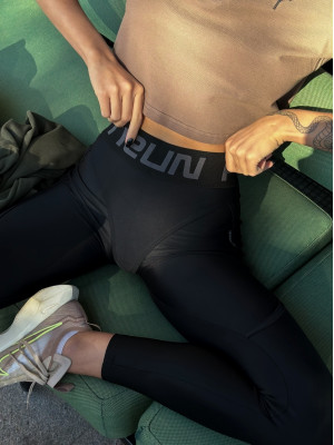 Leggings FITRUN Leggings Super Nuts "Total Black"