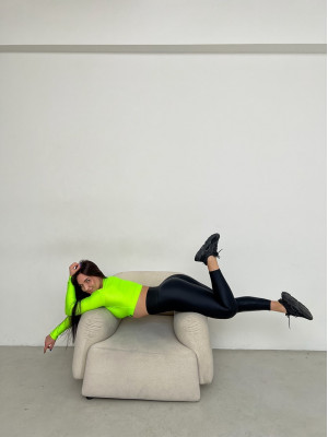 Леггинсы FITRUN Leggings V-Corsage Belt "Black"