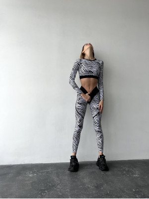 Леггинсы FITRUN Leggings Super Nuts "Zebra"