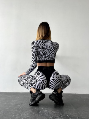 Леггинсы FITRUN Leggings Super Nuts "Zebra"