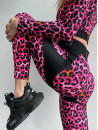 Leggings FITRUN Leggings Super Nuts Push-Up "Leo Pink"