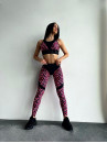 Леггинсы FITRUN Leggings Super Nuts Push-Up "Leo Pink"