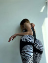 Leggings FITRUN Leggings Super Nuts Push-Up "Zebra"