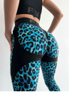 Leggings FITRUN Leggings Super Nuts Push-Up "Leo Blue"