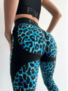 Leggings FITRUN Leggings Super Nuts Push-Up "Leo Blue"
