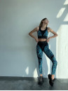 Леггинсы FITRUN Leggings Super Nuts Push-Up "Leo Blue"