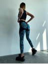 Leggings FITRUN Leggings Super Nuts Push-Up "Leo Blue"