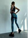 Leggings FITRUN Leggings Super Nuts Push-Up "Leo Blue"