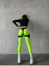 Leggings FITRUN Leggings Super Nuts Push-Up "Neon Green"