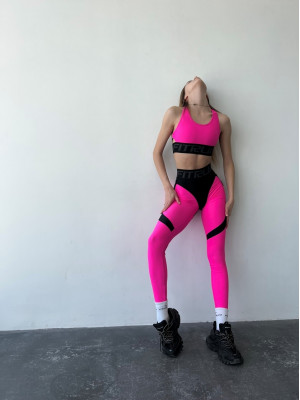 Leggings FITRUN Leggings Super Nuts Push-Up "Pink"