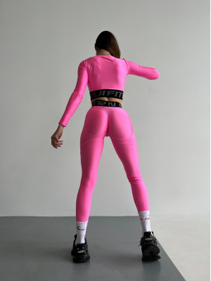 Leggings FITRUN Leggings Super Nuts Push-Up "Total Shine Barbie" Leggings FITRUN Leggings Super Nuts Push-Up "Total Shine Barbie"