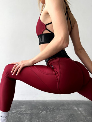 Леггинсы FITRUN Leggings Super Nuts Push-Up "Total Beet Red"