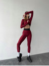 Leggings FITRUN Leggings Super Nuts Push-Up "Total Beet Red"