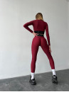 Leggings FITRUN Leggings Super Nuts Push-Up "Total Beet Red"