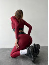 Леггинсы FITRUN Leggings Super Nuts Push-Up "Total Beet Red"