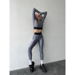 Leggings FITRUN Leggings Super Nuts Push-Up "Total Shine Silver"