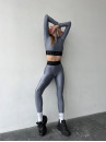 Leggings FITRUN Leggings Super Nuts Push-Up "Total Shine Silver"