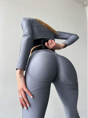 Легінси FITRUN Leggings Super Nuts Push-Up "Total Shine Silver"