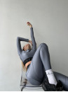 Leggings FITRUN Leggings Super Nuts Push-Up "Total Shine Silver"