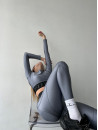 Leggings FITRUN Leggings Super Nuts Push-Up "Total Shine Silver"