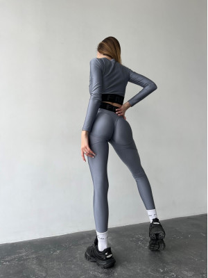 Леггинсы FITRUN Leggings Super Nuts Push-Up "Total Shine Silver"