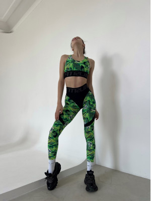 Леггинсы FITRUN Leggings Super Nuts Push-Up "Toxic"