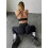 Leggings FITRUN Leggings Super Nuts "Total Black Relief"