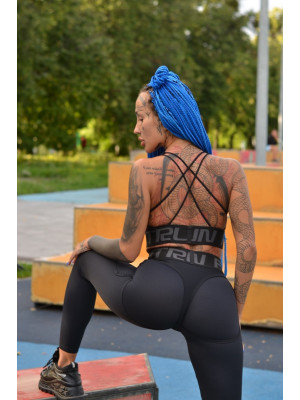 Легінси FITRUN Leggings Super Nuts "Total Black Relief"