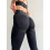 Leggings FITRUN Leggings Super Nuts Push-Up "Total Black Relief"