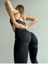 Легінси FITRUN Leggings Super Nuts Push-Up "Total Black Relief"